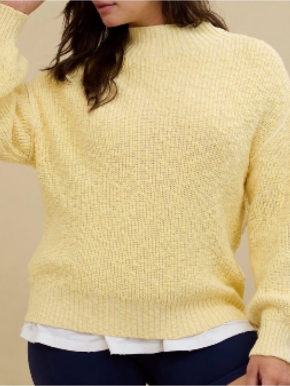 [S]Aerie Hits the spot Yellow MockNeck Sweater